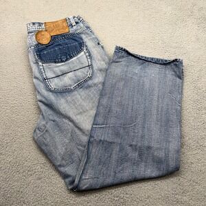 Akademiks RN.0100964 Mens Size 40 Jeanius Level Vintage Baggy Blue Jeans Denim